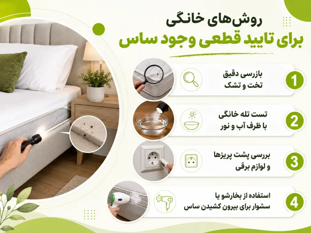 روشهای خانگی برای تایید قطعی وجود ساس